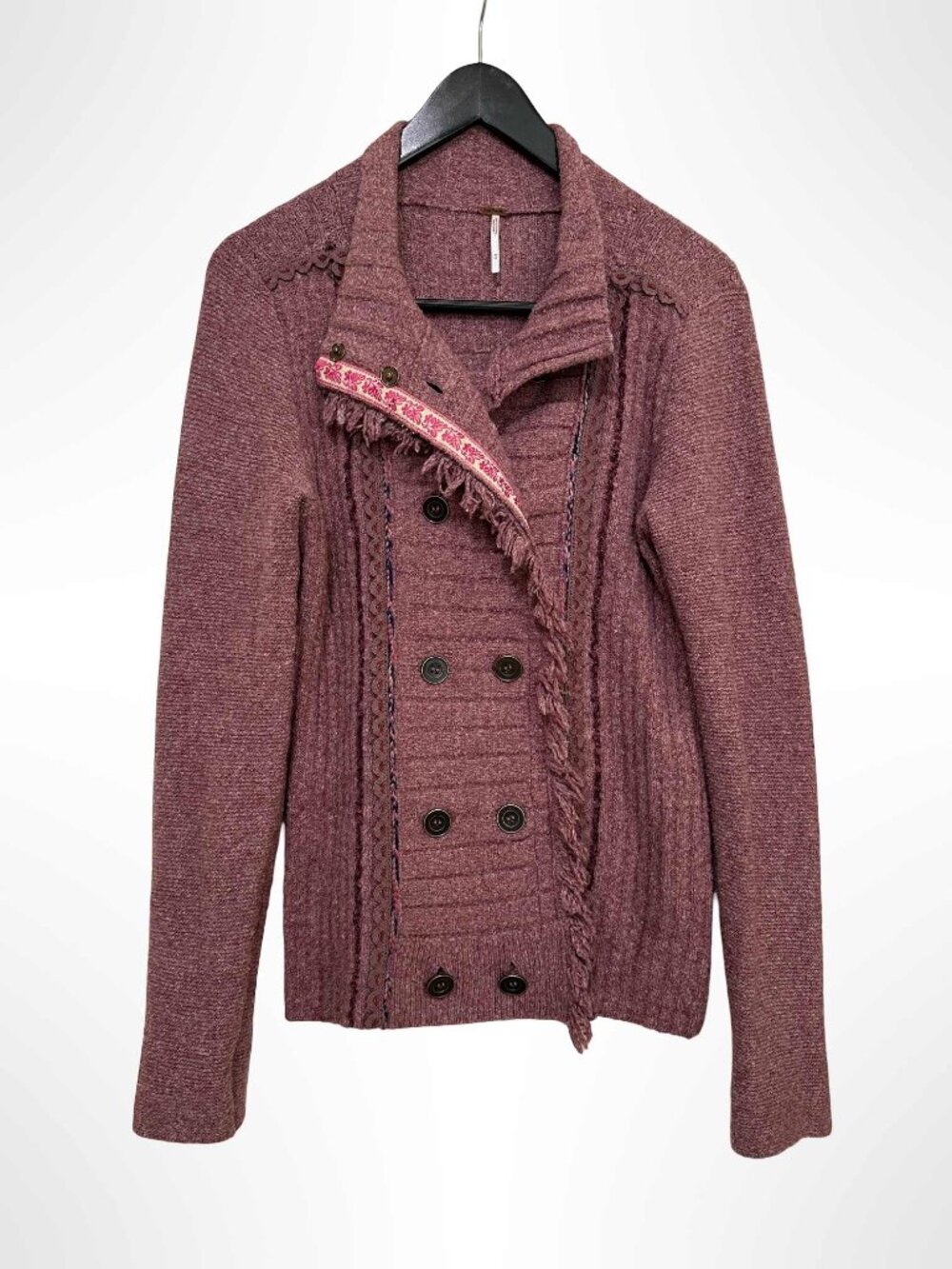 FREE PEOPLE Cuddle Bear Admiral Sweater Cardigan Size M - Picture 2 of 16